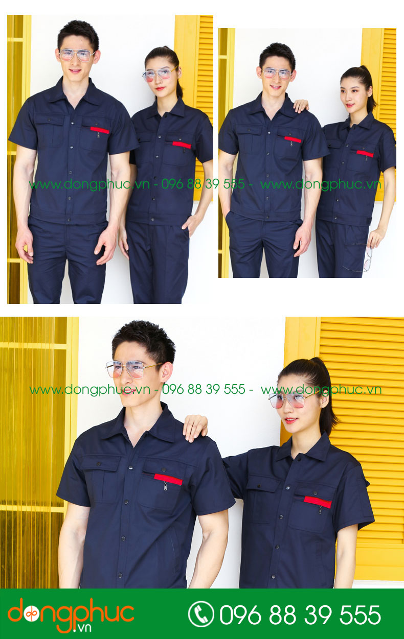 Mẫu bảo hộ màu tím than cộc tay